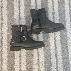 Harley-Davidson Black Leather Women's Bremerton Riding Boots